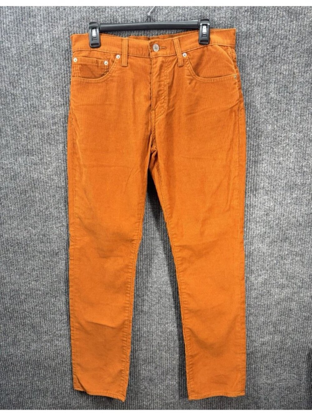 Levis 511 Corduroy Pants Mens 32x32 Orange Slim Straight Zip Fly White Tab EUC
